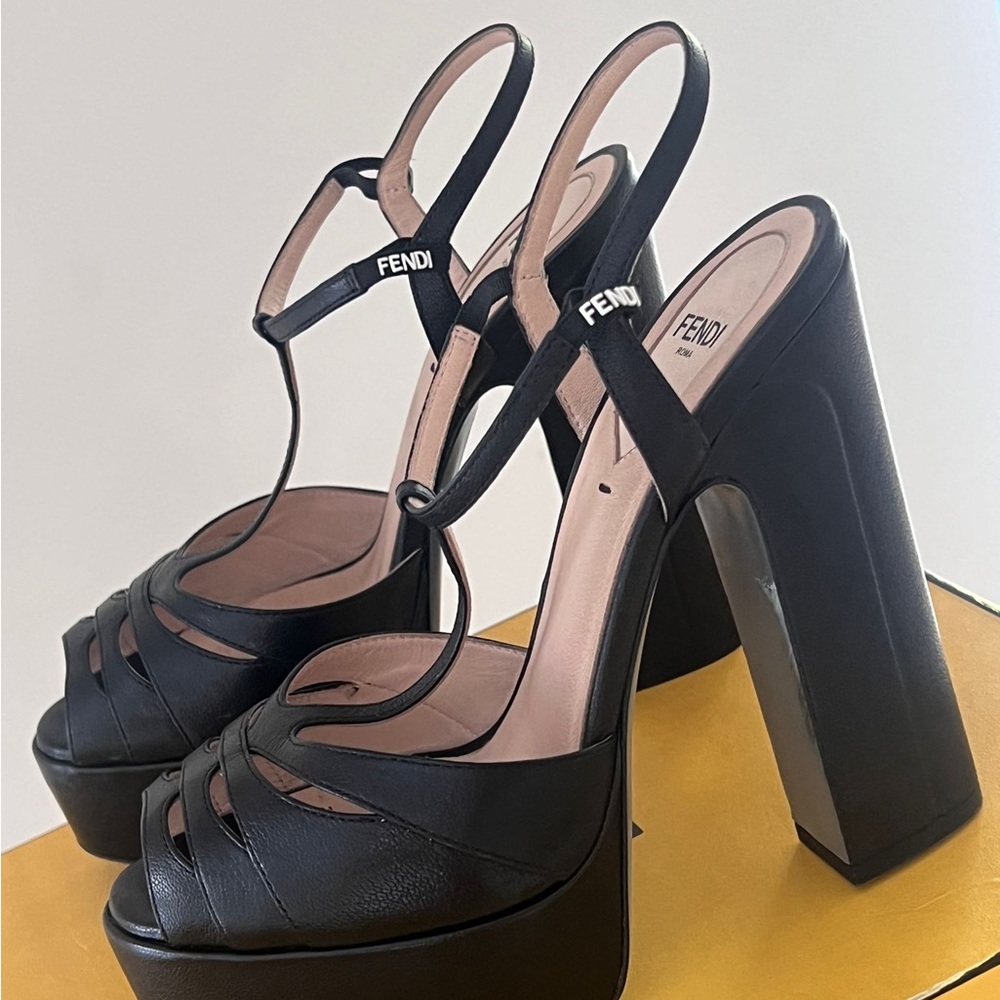 Fendi block heels! Mint condition